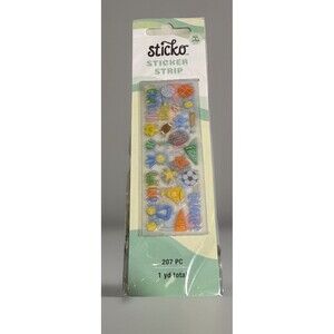 Sticko Sports Sticker Strip Basketball Football Baseball Tennis Volleyball